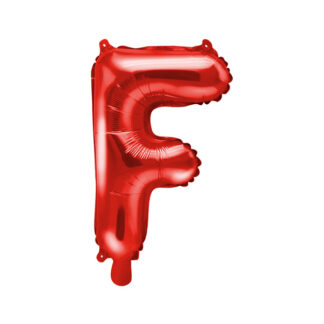 Balon foliowy Litera ”F”, 35cm, czerwony