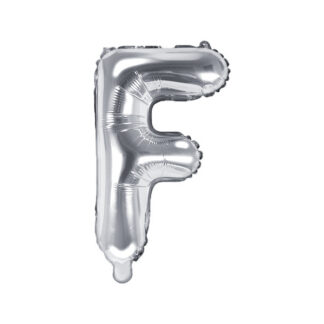 Balon foliowy Litera ''F'', 35cm, srebrny