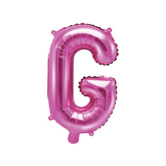 Balon foliowy Litera ''G'', 35cm, ciemny różowy