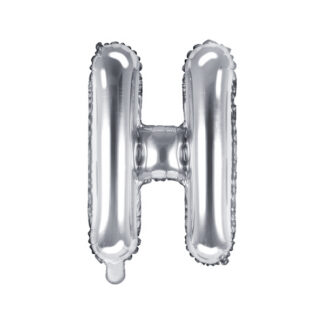 Balon foliowy Litera ''H'', 35cm, srebrny