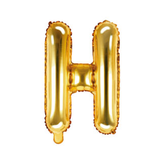 Balon foliowy Litera ''H'', 35cm, złoty
