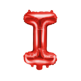 Balon foliowy Litera ”I”, 35cm, czerwony