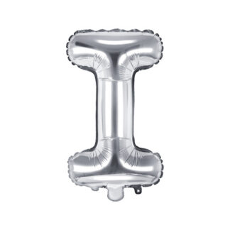 Balon foliowy Litera ''I'', 35cm, srebrny