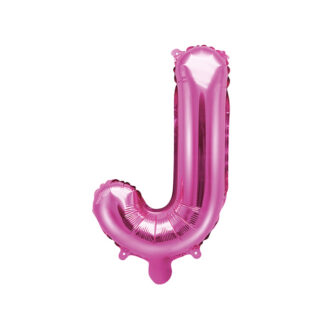 Balon foliowy Litera ''J'', 35cm, ciemny różowy