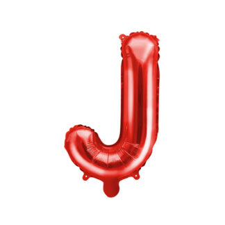 Balon foliowy Litera ”J”, 35cm, czerwony