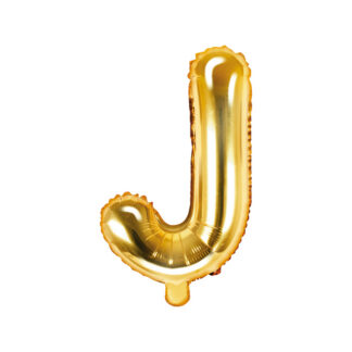 Balon foliowy Litera ''J'', 35cm, złoty