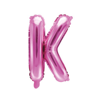Balon foliowy Litera ''K'', 35cm, ciemny różowy