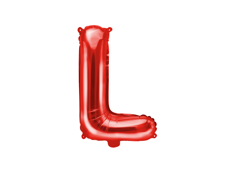 Balon foliowy Litera ''L'', 35cm, czerwony