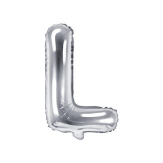 Balon foliowy Litera ''L'', 35cm, srebrny