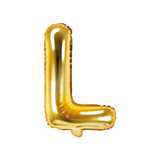 Balon foliowy Litera ''L'', 35cm, złoty