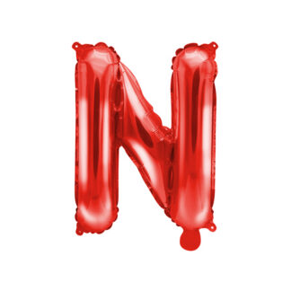 Balon foliowy Litera ”N”, 35cm, czerwony