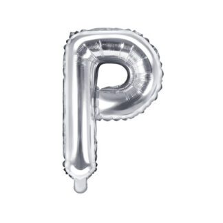 Balon foliowy Litera ''P'', 35cm, srebrny