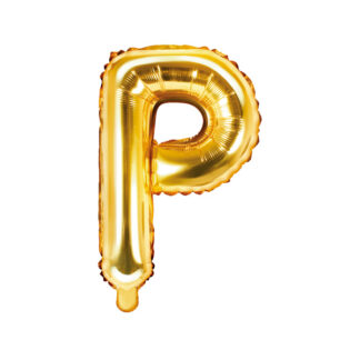 Balon foliowy Litera ''P'', 35cm, złoty