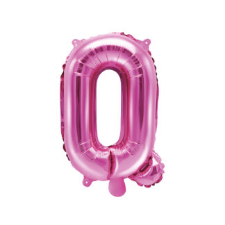 Balon foliowy Litera ''Q'', 35cm, ciemny różowy
