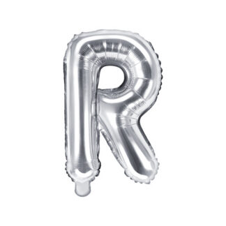 Balon foliowy Litera ''R'', 35cm, srebrny