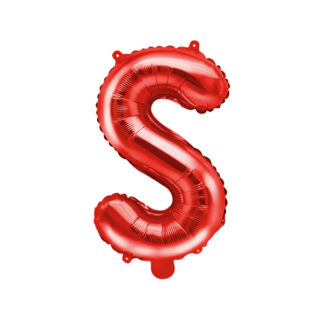 Balon foliowy Litera ”S”, 35cm, czerwony