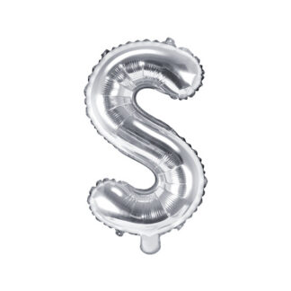 Balon foliowy Litera ''S'', 35cm, srebrny