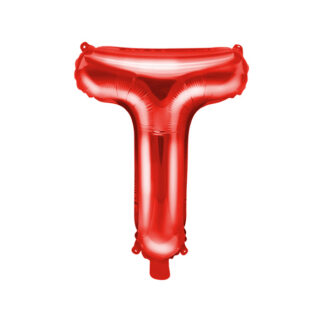 Balon foliowy Litera ”T”, 35cm, czerwony
