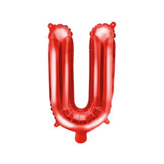 Balon foliowy Litera ”U”, 35cm, czerwony