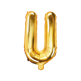 Balon foliowy Litera ''U'', 35cm, złoty
