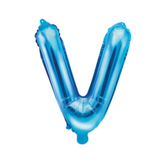 Balon foliowy Litera ''V'', 35cm, niebieski