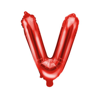 Balon foliowy Litera ”V”, 35cm, czerwony