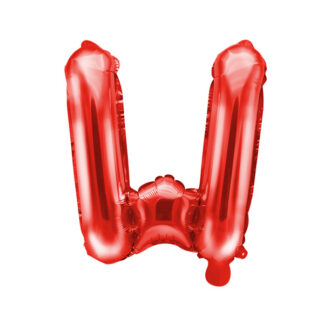 Balon foliowy Litera ”W”, 35cm, czerwony