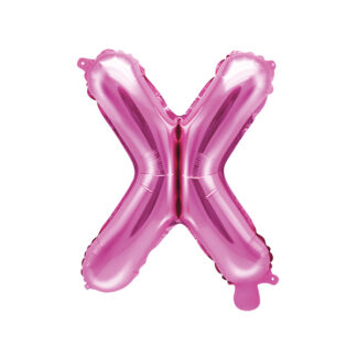 Balon foliowy Litera ''X'', 35cm, ciemny różowy