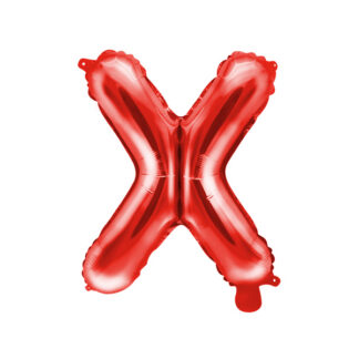 Balon foliowy Litera ”X”, 35cm, czerwony