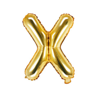Balon foliowy Litera ''X'', 35cm, złoty