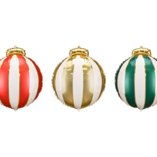 Balony foliowe Bombki, 42x46cm, mix (1 op. / 3 szt.)