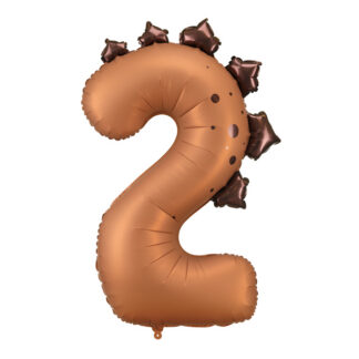 Balon foliowy Cyfra ”2” Dinozaur, 92cm, mix