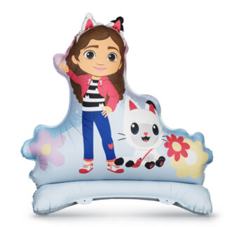 Stojący balon foliowy Koci Domek Gabi, 92×90.5 cm, mix