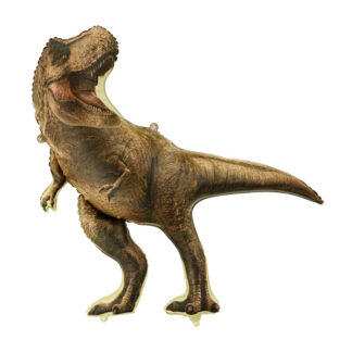 Balon foliowy Jurassic World T-Rex, 92x98 cm, brązowy