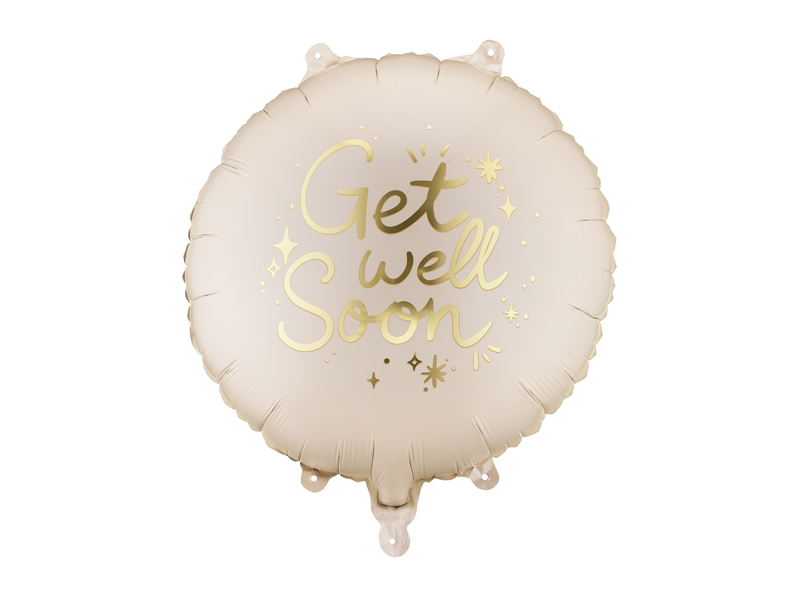 Balon foliowy pastylka ''Get Well Soon'', 35x35 cm, mix