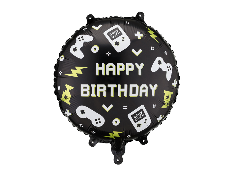 Balon foliowy pastylka ''Happy Birthday'', 35x35 cm, mix