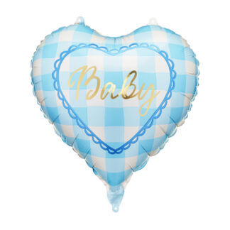 Balon foliowy serce ”Baby”, 35 cm, jasnoniebieski
