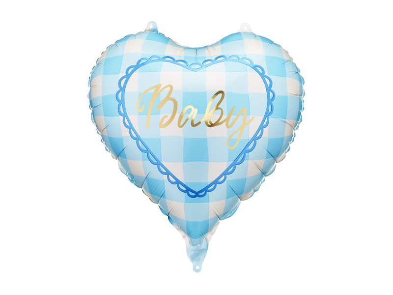 Balon foliowy serce ''Baby'', 35 cm, jasnoniebieski