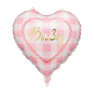 Balon foliowy serce ''Baby'', 35 cm, jasnoróżowy