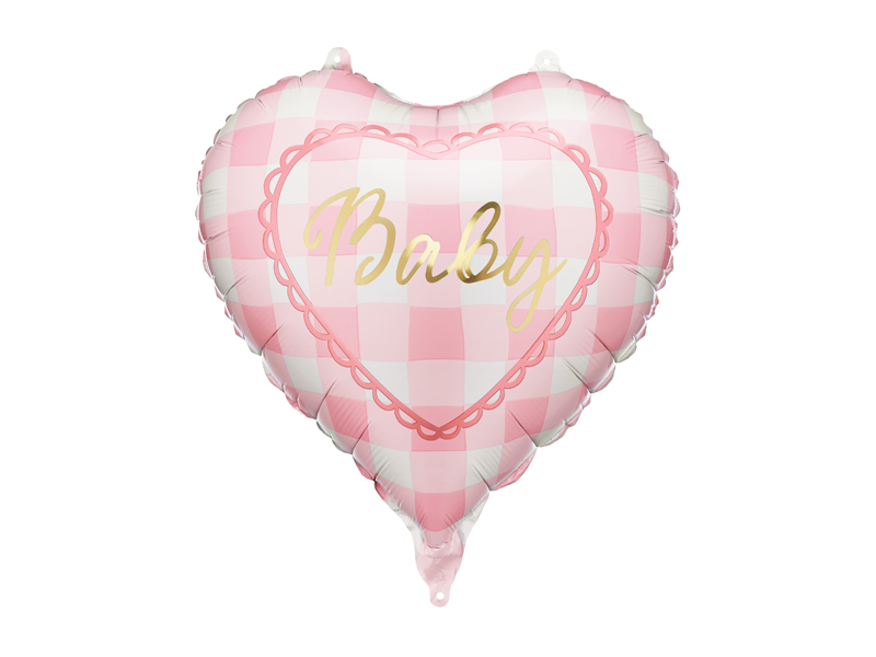 Balon foliowy serce ''Baby'', 35 cm, jasnoróżowy