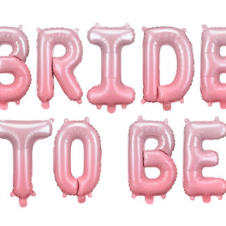Balon foliowy Bride to be, 350x45 cm, różowy