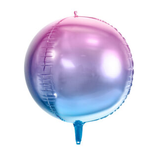 Balon foliowy Kula ombre, fioletowo-niebieski, 35cm