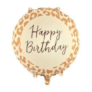 Balon foliowy pastylka ”Happy Birthday” w cętki, 35×35 cm, mix