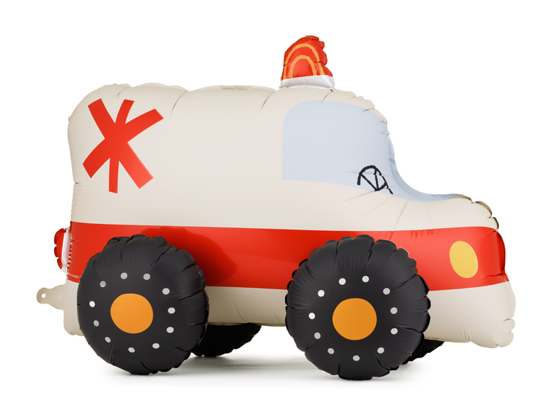 Stojący balon foliowy Ambulans, 68x48 cm, mix