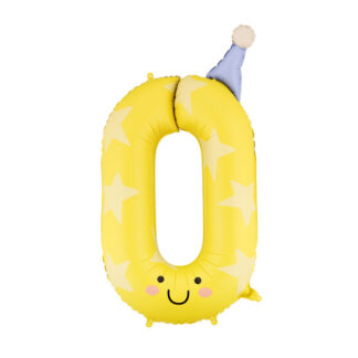 Balon foliowy Cyfra ”0”, 86cm, żółty
