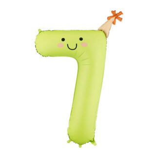Balon foliowy Cyfra ”7”, 86cm, jasny zielony