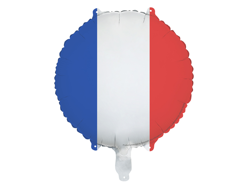 Balon foliowy Flaga Francji, 35 cm, mix
