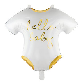 Balon foliowy Śpioszki - Hello Baby, 51x45cm, biały