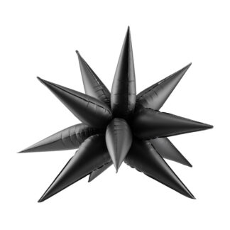 Balon foliowy Gwiazda 3D, 70cm, czarny