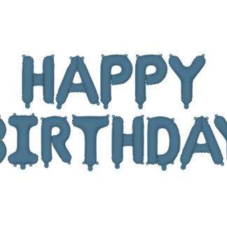Balon foliowy Happy Birthday, 340x35cm, granat